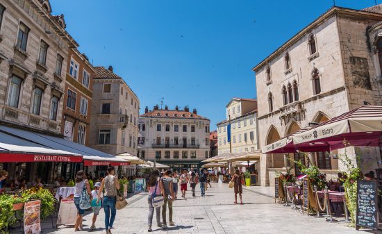 The People's Square (or Pjaca) in Split's Old Town.