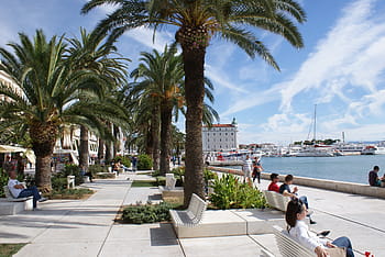 The promenade in Split