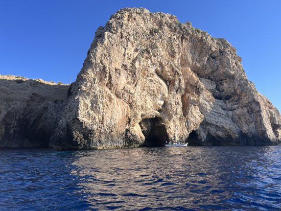 Entry to the magnificent Blue Cave, Croatia