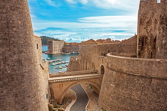The great defensive stone walls of Dubrovnik