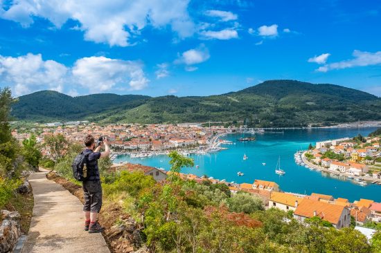 The town of Vela Luka which sits on the western side of Korcula Island