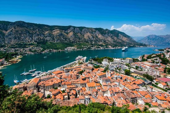 The Bay of Kotor, Europe's most southernmost fjord.