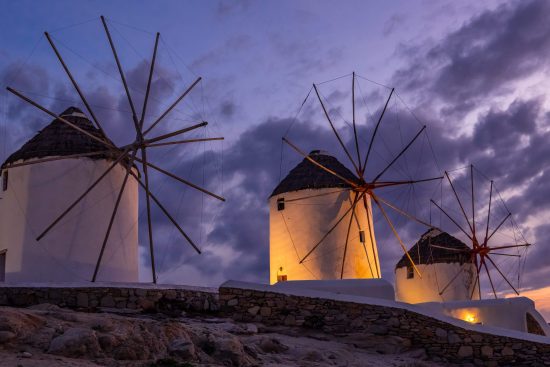 Iconic Windmills of Mykonos