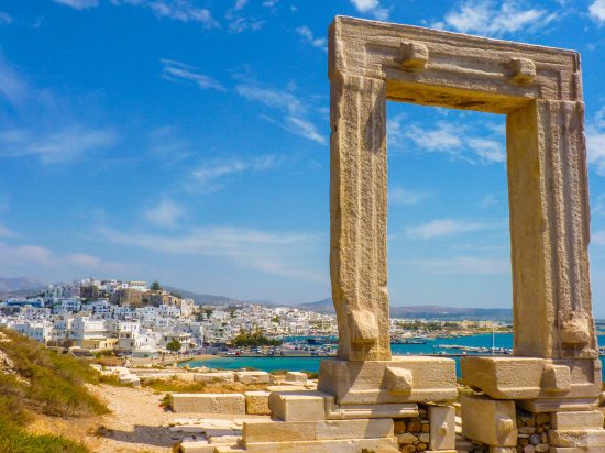 Portara - ruins of ancient temple of Delian Apollo on Naxos, Greece