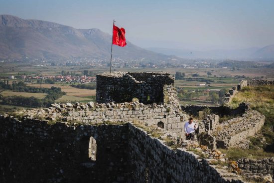 Rozafa Castle overlooks the town of Shkodra