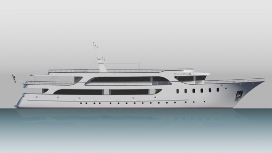 Rendered image of the exterior of the MS Diamond.