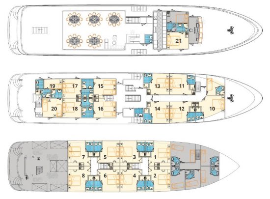 MS Aquamarin deck plan.