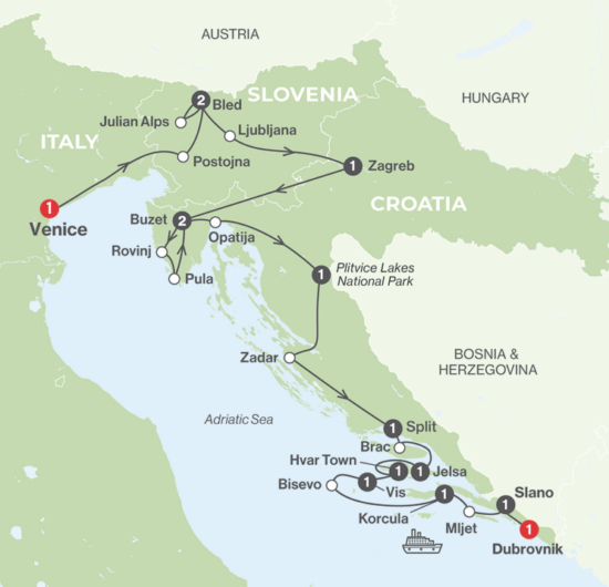 itinerary map