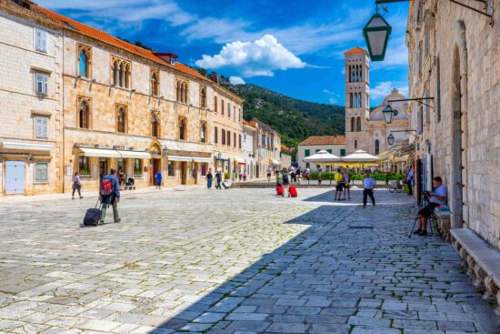 St. Stephen's Square (Pjaca), the main square of Hvar Town.