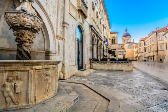 The historic streets inside Dubrovnik's Old Town.