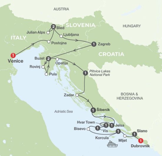 itinerary map