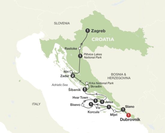 itinerary map